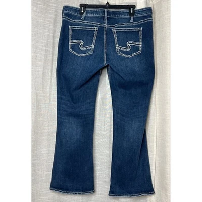 Silver Jeans Suki Boot Cut Denim Dark Wash Stretch Mid Rise Women's Size 18 - Image 1 of 4