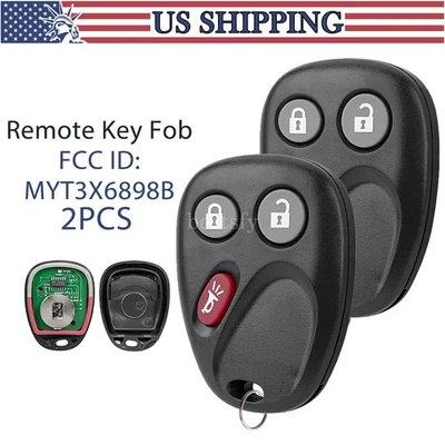 2 para 2002 2003 2004 2005 2006 2007 2008 GMC Envoy mando a distancia llavero MYT3X6898B Foto 1 de 4