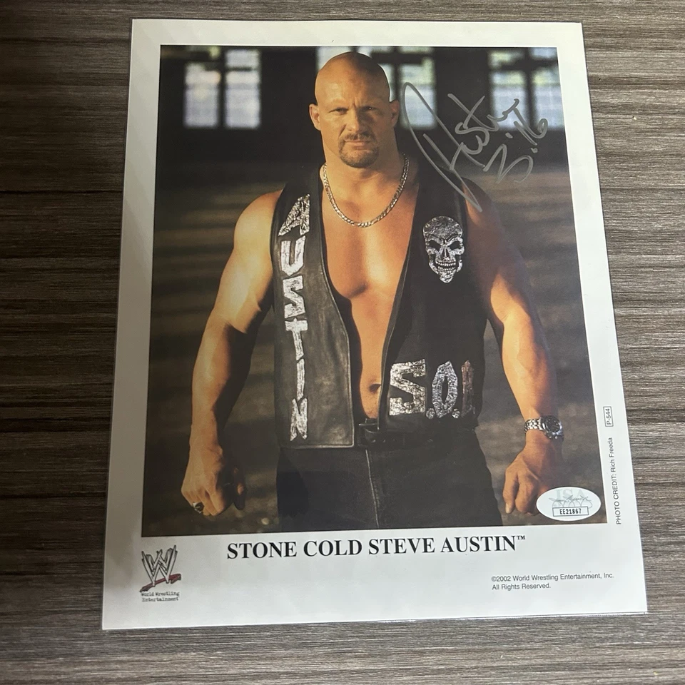  Stone Cold Steve Austin Signed Original Promo P-544 JSA Authenticated  - Image 1 of 1