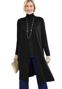 Jessica London Women's Plus Size Cotton Cashmere Duster Sweater - Picture 1 of 12