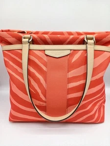 Bolso de mano Coach naranja cebra - Imagen 1 de 7