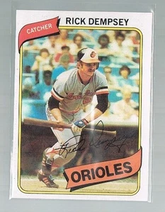 1980 Topps Rick Dempsey #91 Orioles casi como nuevo - Imagen 1 de 1