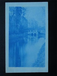 Unknown Waterway and Bridge - Sent from Aspley Guise Bedfordshire c1907 Postcard - Picture 1 of 2