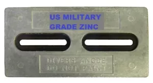 DIVERS DP1 HULL PLATE ZINC 12" X 6" X 1/2" MILITARY GRADE ZINC NEW - Bild 1 von 1