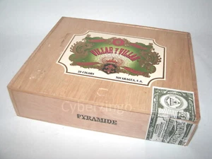 Villar & Villar Pyramide Collectible Empty Wooden Cigar Box Nicaragua 2002 - Picture 1 of 9