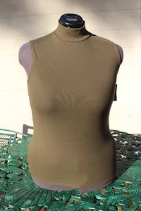 No Boundaries Mock Turtle Neck Sleeveless Olive Tank Top XL (15-17) New - Picture 1 of 7