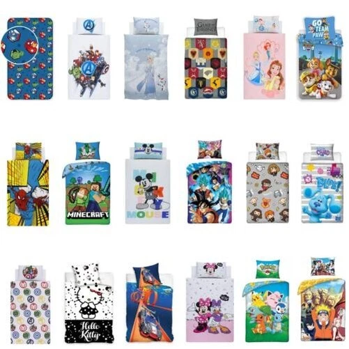 Single Duvet Cover Set Disney Avengers Pokemon Paw Patrol Minecraft Kids Bedding - Image 1 of 1