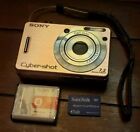 Sony Cyber-shot DSC-W55 Digital Camera - Pink + Battery & Memory Card Tested.