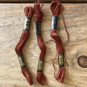 DMC Floss #918 - Dark Red Copper 3 Skeins (#25 8.7yds 6-Stranded 100% Cotton) - Picture 1 of 1