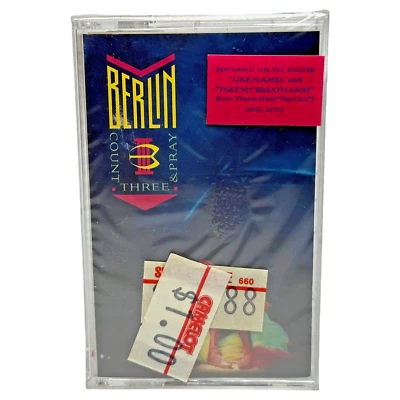 Berlin COUNT THREE AND PRAY Cassette Tape Geffen M5G24121 Sealed w/ Hype Sticker - Image 1 of 4