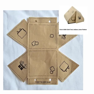 Lego Dark Tan Cloth Tent, Indiana Jones Pattern from Set 7624 Part 61880 - Foto 1 di 8