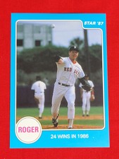 1987 Star Roger Clemens Stickers "24 Wins in 1986" Blank Back NNO  Rocket MVP