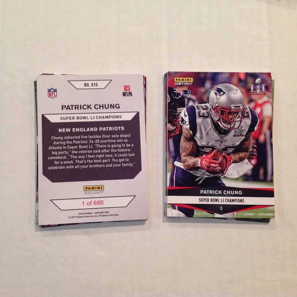 #915 Patrick Chung Oregon MVP 2016 / 2017 Patriots Super Bowl LI Champions card - Image 1 of 1