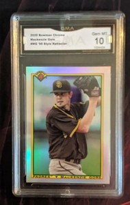 2020 Bowman 1990 Bowman Refractors #90B-MG MacKenzie Gore Padres GMA GEM MT 10