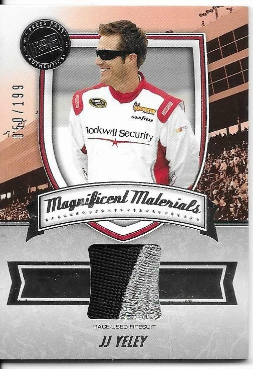 2011 Press Pass Fanfare Magnificent Materials JJ YELEY Relic 50/199 - Image 1 of 1