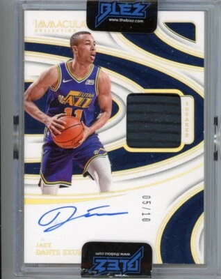 Dante Exum 2023-24 Panini Zapatilla Inmaculada Parche Muestra Automático Dorado/10 Foto 1 de 2