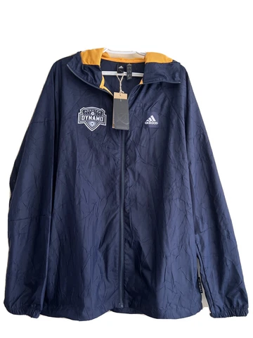ADIDAS Houston Dynamo Windbreaker Primeblue MLS Jacket Size M GK1762 NWT $120 Cover