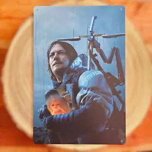 🍀 Placa de chapa placa de metal Tin Sign Gaming Death Stranding Norman Reedus - Imagen 1 de 2