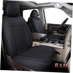 Ram Seat Covers Full Set, Waterproof Ram 1500 Seat FullSet(curved back) Black - Picture 1 of 7