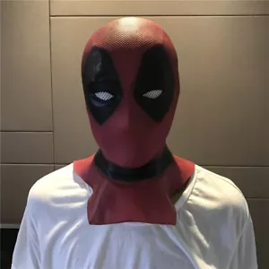 Deadpool Cosplay Full Face Mask Latex Mask Halloween Party Show Props Helmet - Picture 1 of 5