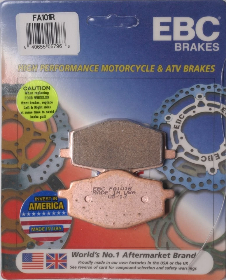 EBC - FA101R R Series Sintered Brake Pads Yamaha TTR225 99-03, XT225 92-00 FRONT - Image 1 of 1
