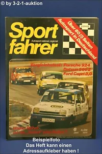Sportfahrer 6/76 Porsche 924 Ford Capri 3,0 Datsun 260 Z - Foto 1 di 2