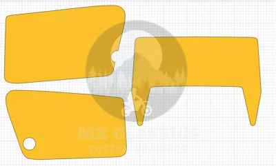 Calcomanías gráficas amarillas Honda XL 250R 1984, 1985, 1986, 1987 Foto 1 de 4