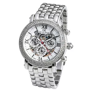 Carl von Zeyten Ladies Watch Automatic Multifunction CVZ0062WHMB Kniebis - Picture 1 of 3