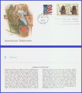 USA5 #3612 Pl #S1111111 U/A FLEETWOOD FDC PNC2 American Toleware - Imagen 1 de 1