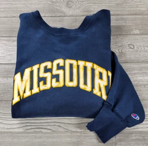 Sudadera De Colección Años 80 Champion Tejido Inverso Universidad de Missouri Mizzou XL - Imagen 1 de 17