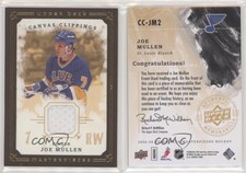 2008-09 Upper Deck Masterpieces Canvas Clippings Brown Border Joe Mullen HOF