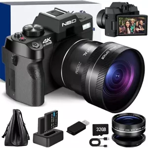 4K Digitalkamera 48MP 16X 3'' Kompaktkamera mit 32GB TF für Fotografie Anfänger - Bild 1 von 9