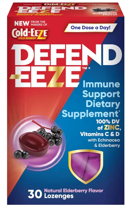 5 Pack Cold-Eeze Defend-Eeze Immune Support Lozenges 30 Ct Elderberry Flavor