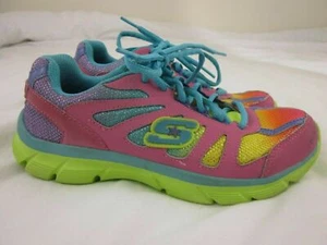 SKECHERS LITE DREAMZ Girls Shoes SIZE 3 DREAMCATCHER 80568L Neon Pink Little Kid - Picture 1 of 11