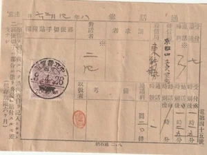 JAPÓN: Recibo postal Telegrph. - Imagen 1 de 1