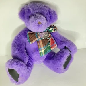 Vintage Gund Victoria's Secret Purple 1992 Teddy Bear Plush Soft Huggable 10” - Picture 1 of 10