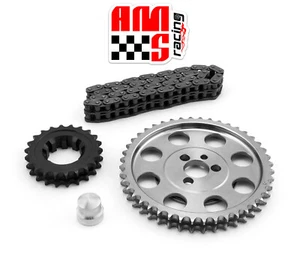Double Roller 9 Keyway Billet Steel Timing Chain Kit for Chevy SBC 350 5.7L - Picture 1 of 2