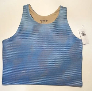 NWT Girl's Old Navy Powersoft Long Line Blue Pattern Sports Top- Sizes 8,  10-12 - Picture 1 of 5