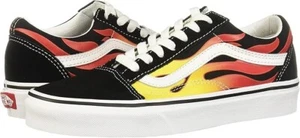 Vans Old Skool Flame Schnürschuhe schwarz/true white/gelb Jugend 6,5/Damen 8 - Bild 1 von 6