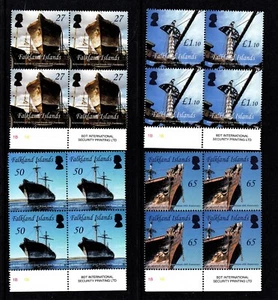 FALKLANDS 2010 RESTORATION SS GREAT BRITAIN SG.1157/60 SET IN PLATE BLOCKS MNH - Picture 1 of 1
