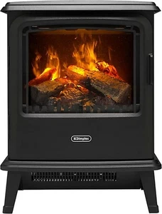 Stufa elettrica indipendente Dimplex Optimyst Bayport nera con potenza termica 2kW - Foto 1 di 6