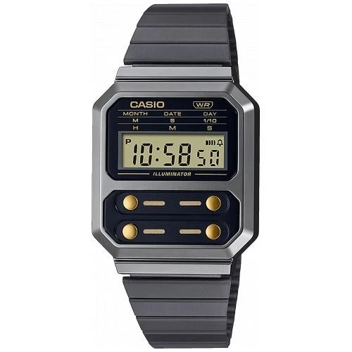 CASIO A100WEGG-1A2EF⎪A100WEGG-1A2⎪Vintage EDGY⎪RETRO⎪ALIEN WATCH F-100 - Imagen 1 de 1