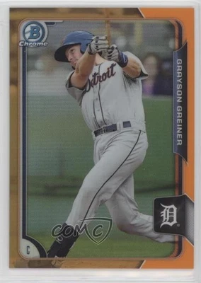 2015 Bowman Chrome Prospects Orange Refractor /25 Grayson Greiner #BCP245 - Image 1 of 2