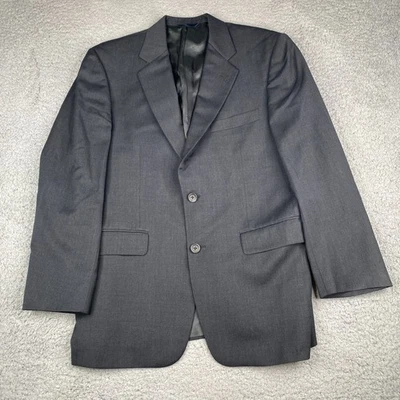 Burberry London Blazer Mens 39S Dark Gray Wool Button Up Sport Coat Jacket - Image 1 of 4