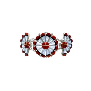 Wilton Niiha, Bracelet, Multi-Stone, Sterling Silver, Zuni Handmade, 6 3/4" - Picture 1 of 4