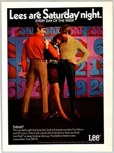 1968 FASTBACKS LEE SLACKS 8"X11" MEN'S FASHION AD Young Man 60's Vintage HTN-27 - Picture 1 of 1