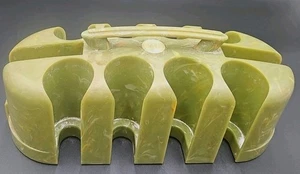 Grün und Butterscotch Swirl Bakelit Karte und Chip Caddy Halter  - Bild 1 von 9