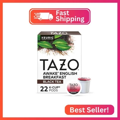 Chá de café da manhã inglês TAZO Awake K-Cups, ousado estilo café da manhã tradicional preto  - Imagem 1 de 2