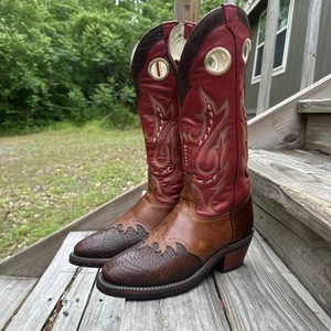 Buckaroo Punchy Ranch Boots Vibram Handmade Custom Shop Western Cowboy 9,5 D - Bild 1 von 21