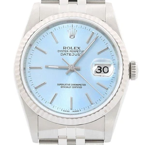 Rolex Herren Datejust 16234 Ice Blue 18K Weißgold Edelstahl Jubiläumsuhr - Bild 1 von 7